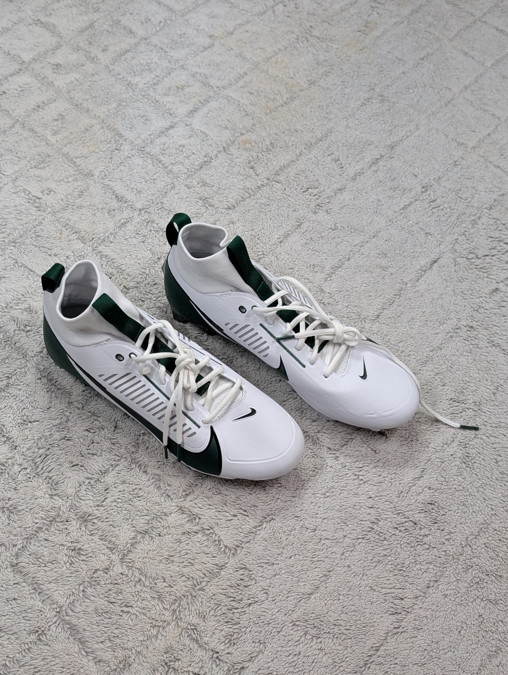 Nike Vapor Edge Pro 360 2 TB White Green Fir Football Cleats Mens 13 FQ4044-101